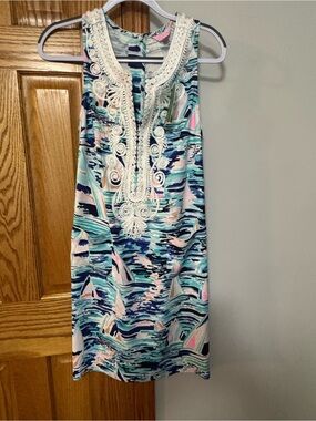 New Lilly Pulitzer Carlotta Stretch dress 6 ⛵️🌊RARE HTF MULTI PIER PRESSURE
